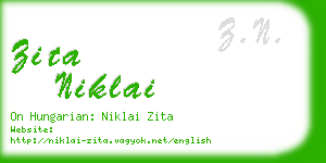 zita niklai business card